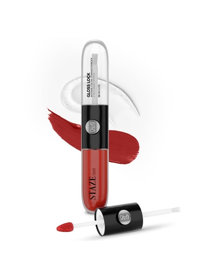 Staze 9to9 Gloss Lock 2-In-1 Liquid Lipstick | Lip Gloss For Long-Lasting Fuller & Plump Lips | Transfer-Proof & 12h Long Stay with Intense Color Payoff | Lightweight & Comfortable|06 I'm Feisty|7g - Image 1